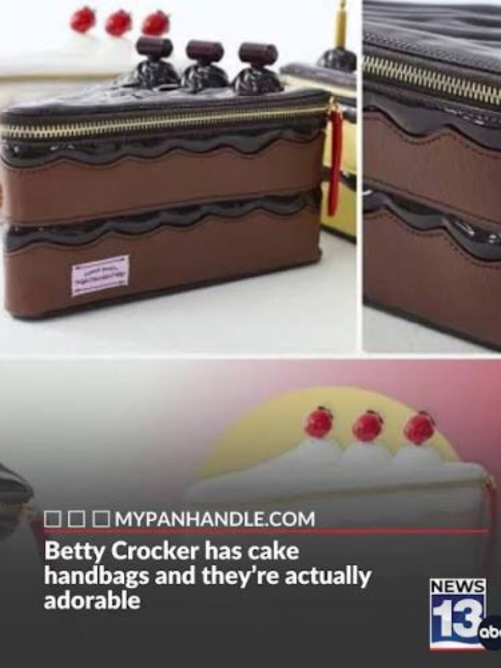 Exclusive Betty Crocker Triple Chocolate Fudge Cake Handbag With Accessories